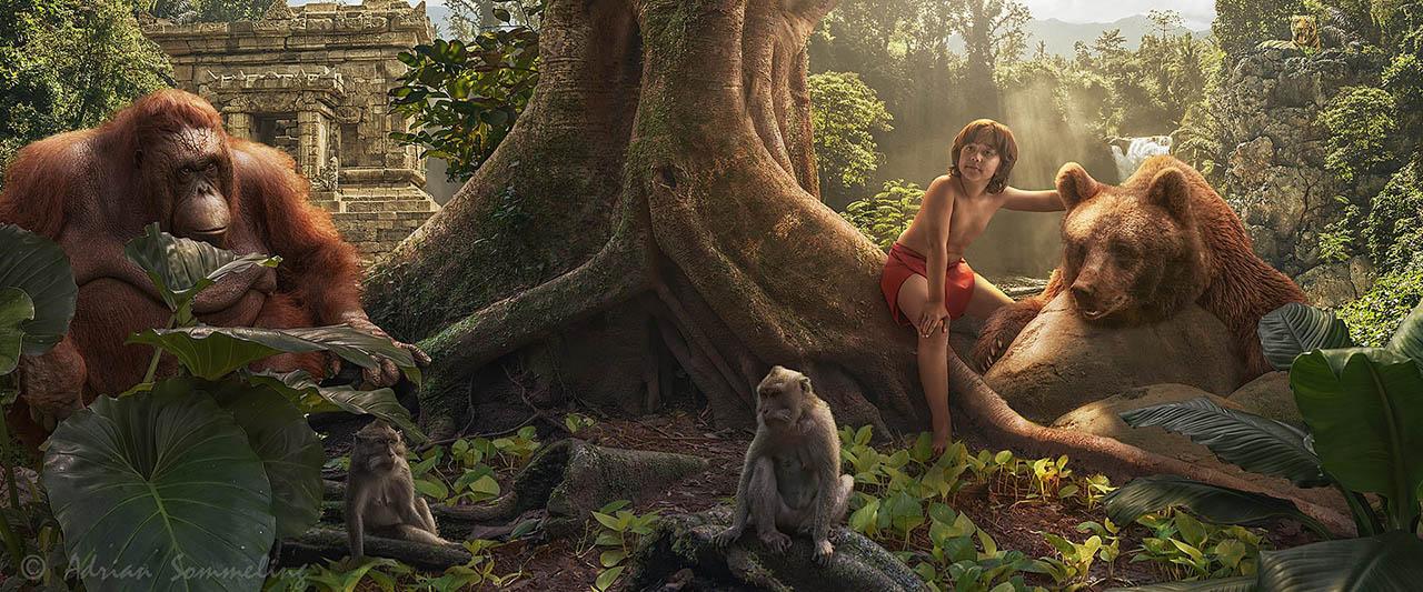 Jungle landscapes and animals FULL tutorial by Adrian Sommeling