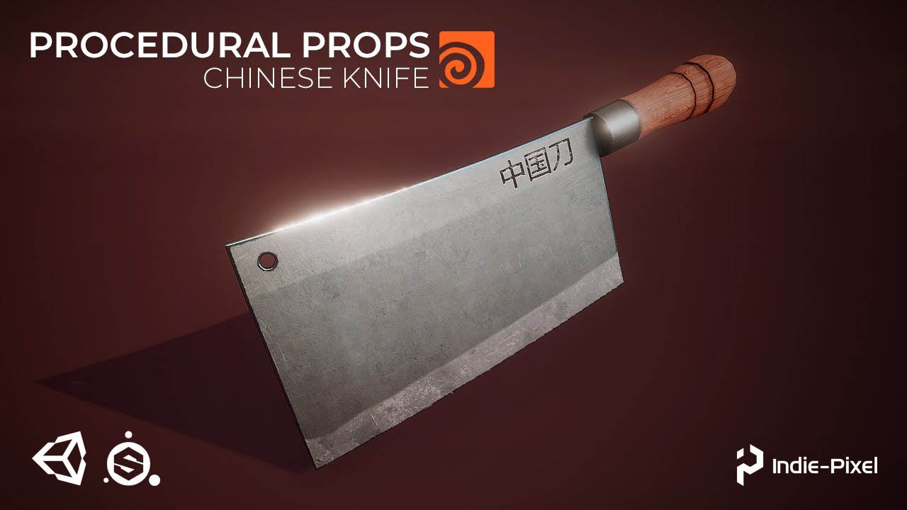 Houdini 18 Procedural Prop Modeling Chinese Knife – Houdini程序建模 道具建模教程
