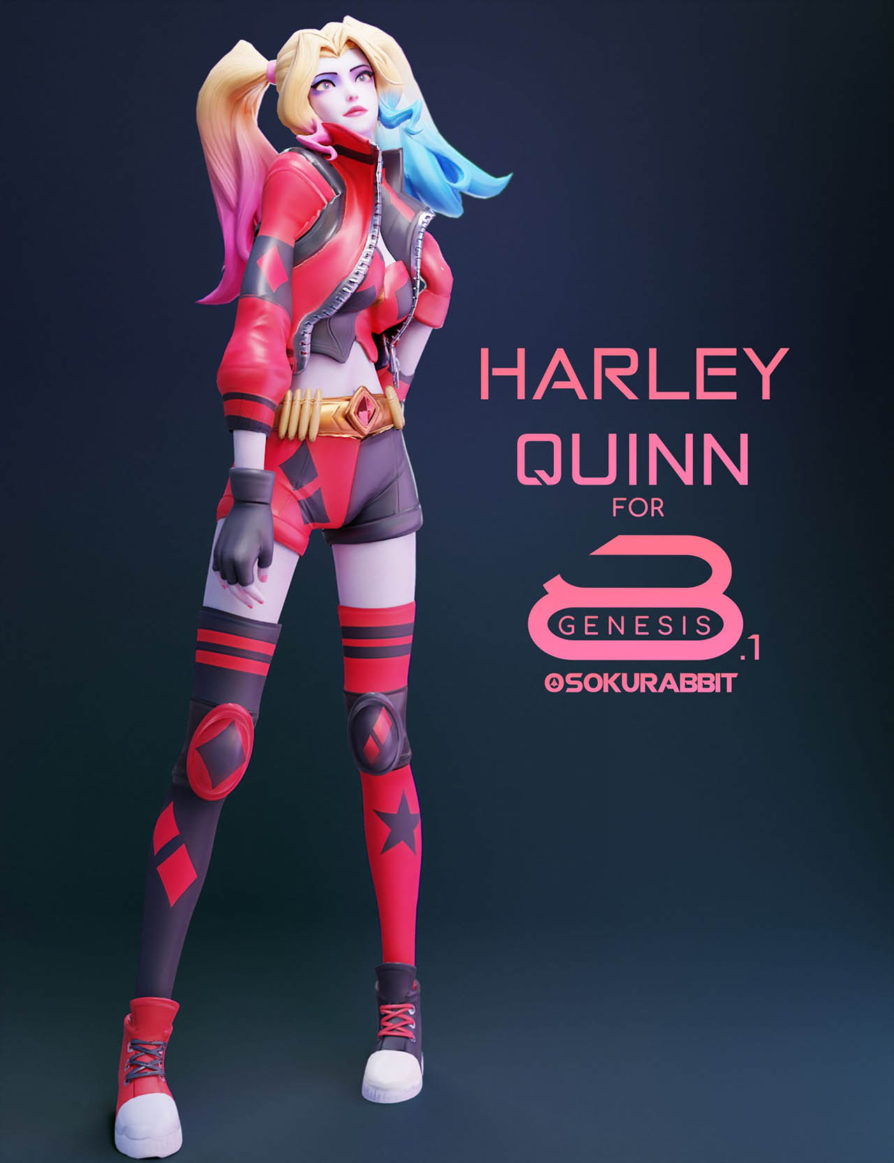 DC角色 哈利女小丑 Harley Quinn 模型下载