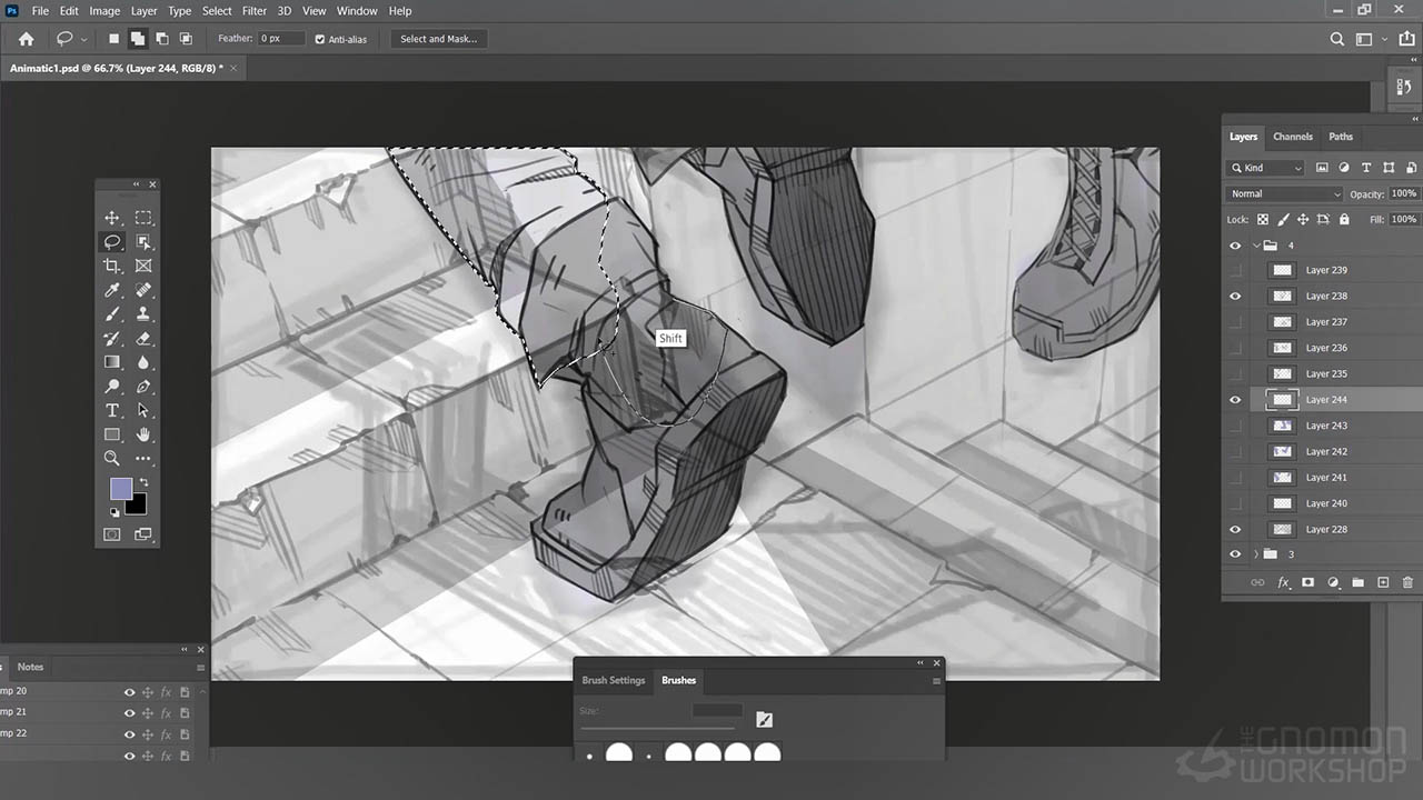 Storyboarding Techniques Creating a Polished Animatic - PS英雄战斗场景故事板动画教程