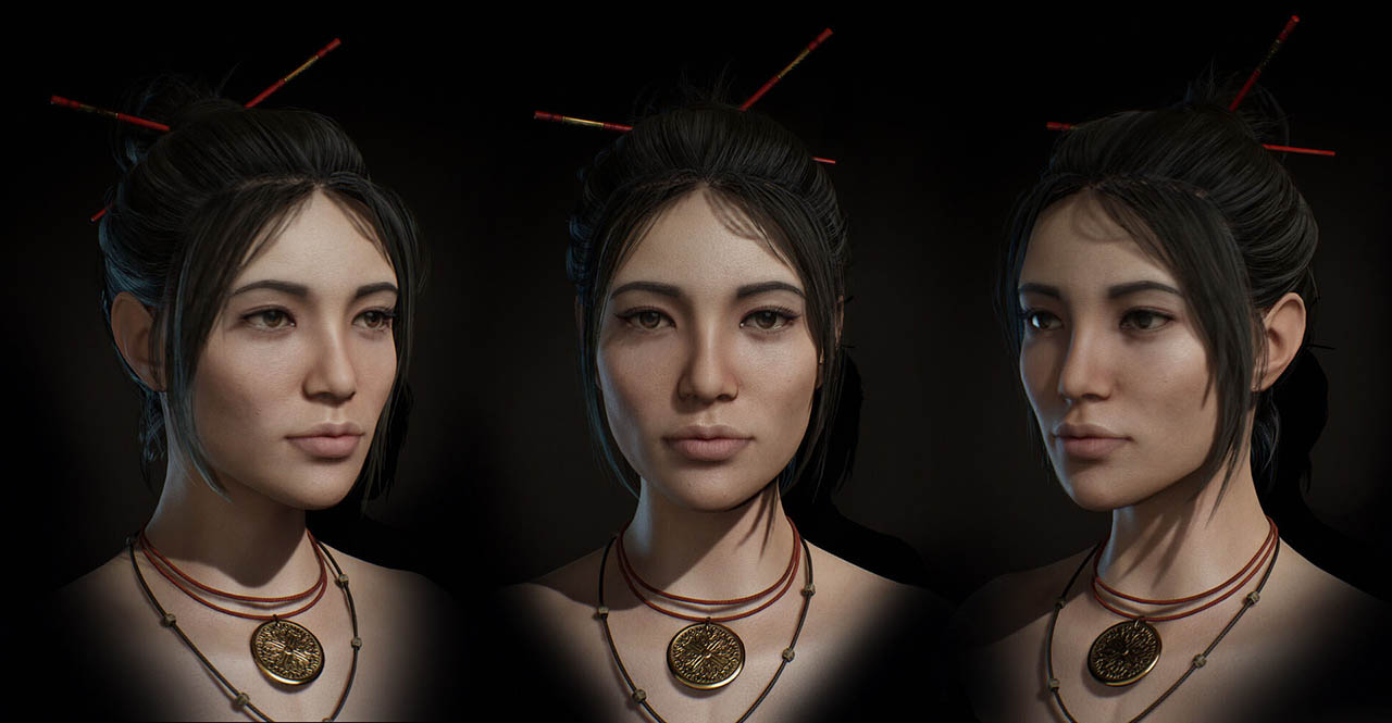 UE5 女战士模型 游戏武僧人物角色下载
