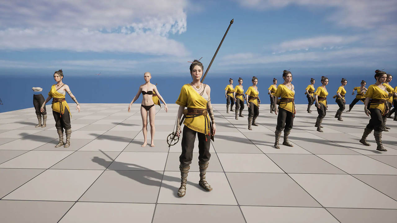 UE5 游戏动画 女战士人物角色模型下载 Unreal Engine游戏资源素材