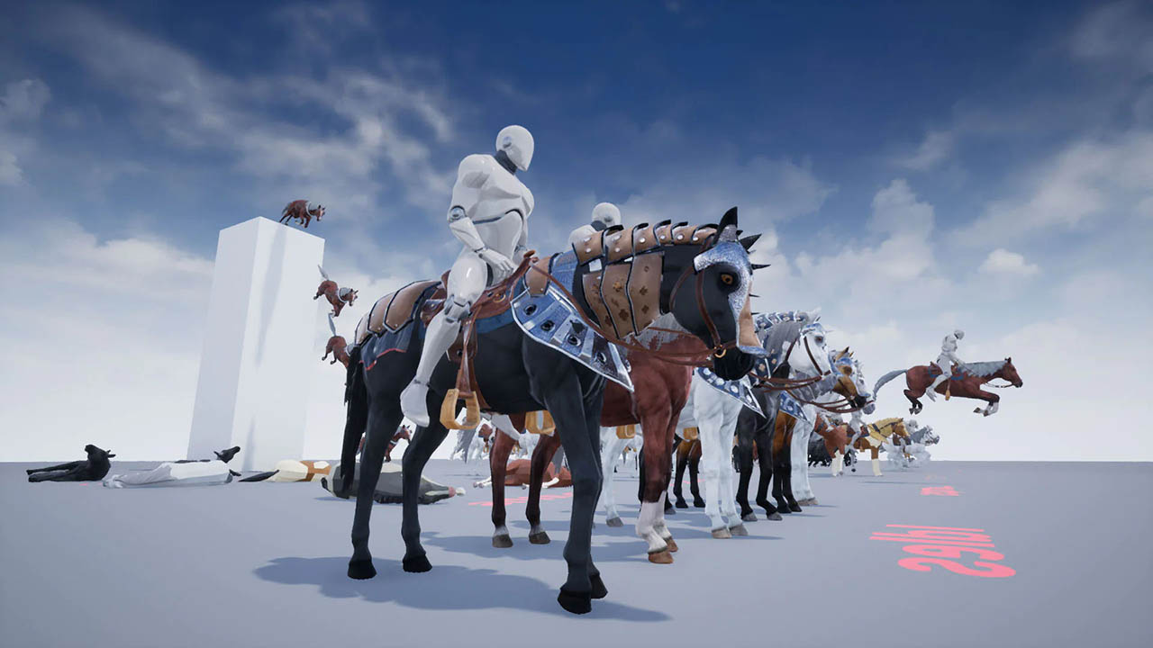 马匹模型动画集 Unreal Engine 骑马游戏动画素材