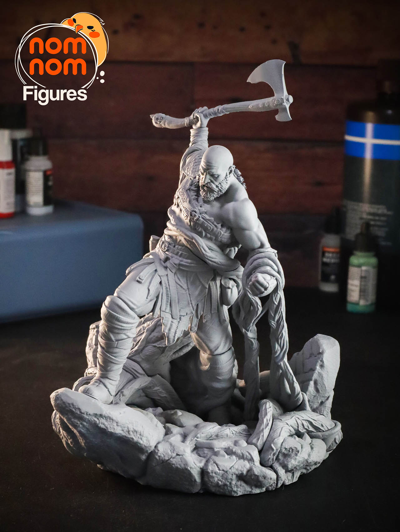 奎托斯战神 3D打印模型 游戏角色雕塑雕刻