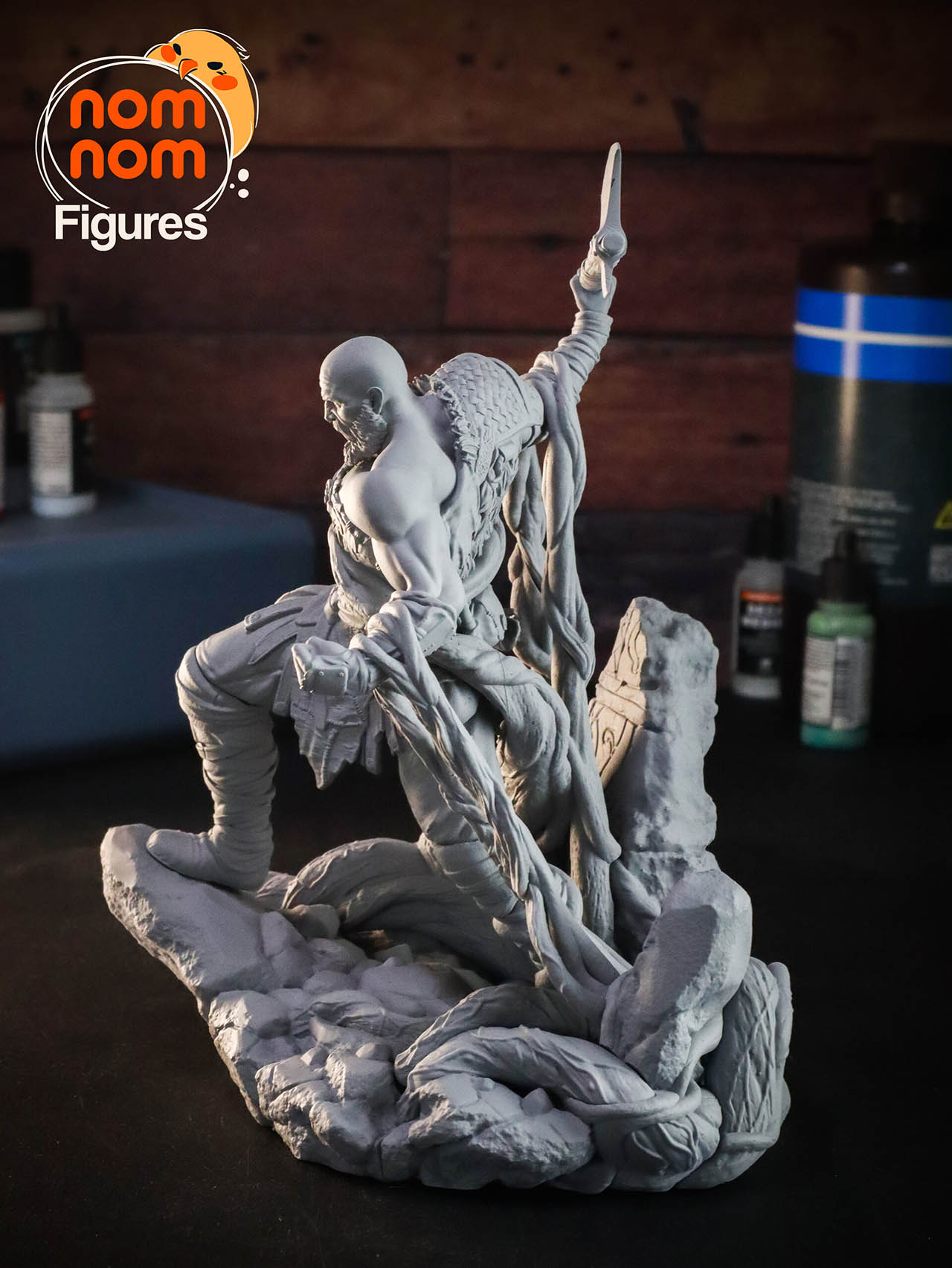 奎托斯战神 3D打印模型 游戏角色雕塑雕刻